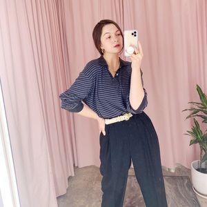 Vintage Polo Ralph Lauren Striped Boyfriend Shirt